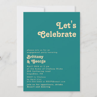 Retro Moderno | Convite à celebração do Vamos teal