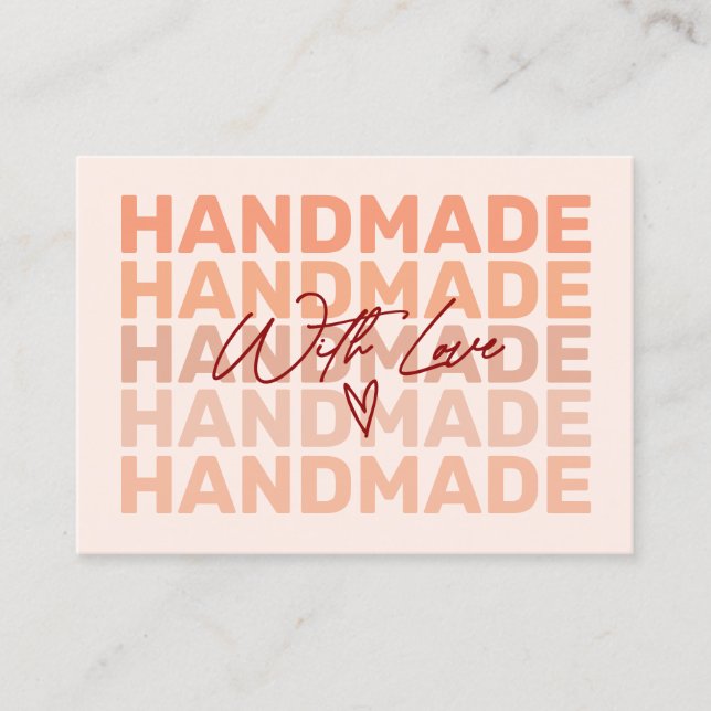 Retro moderno Obrigado Pequeno Cartão de visita (Frente)