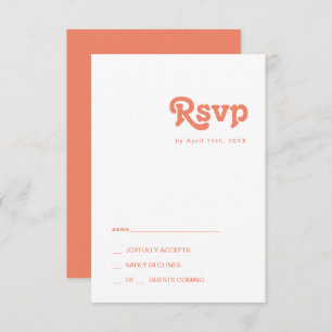 Retro Moderno   Placa RSVP Coral