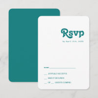 Retro Moderno | Placa RSVP de Bordas Arredondadas