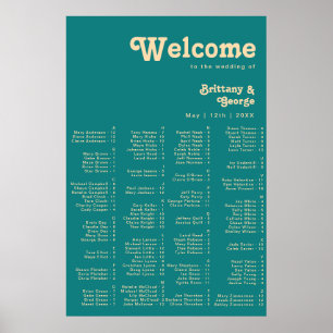 Retro Moderno   Poster de assentamento alfabético
