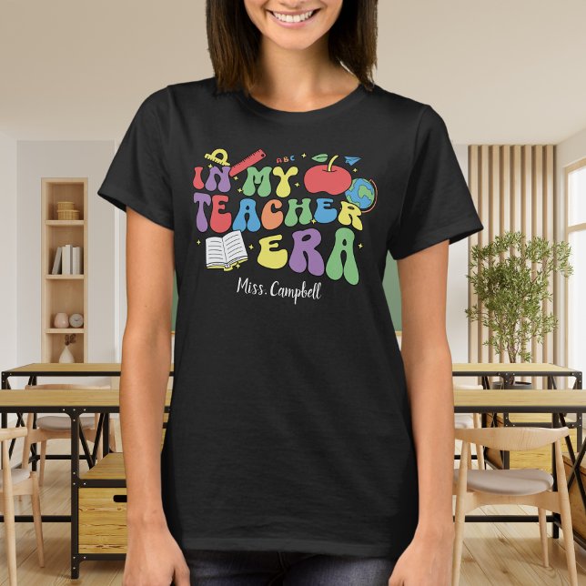 Retro na minha Era do Ensino - Camiseta personaliz (Criador carregado)