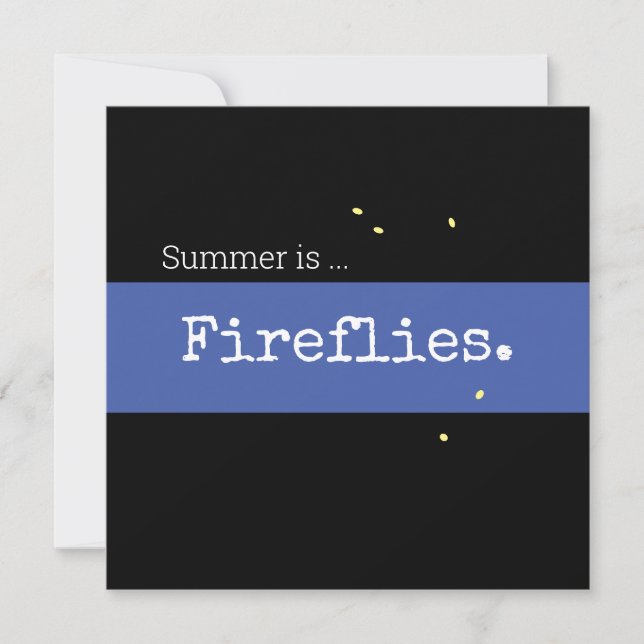 Retro Night Sky Blue Summer é Strike de Fireflies (Frente)