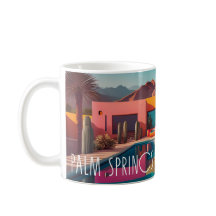 Retro Oasis – Caneca de Café de Palm Springs