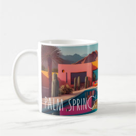 Retro Oasis – Caneca de Café de Palm Springs