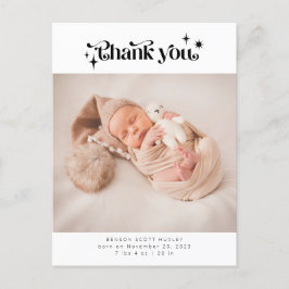 Retro Obrigado Anúncio de Nascimento da Foto do Be