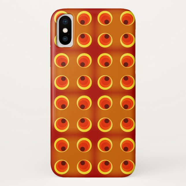 retro orange 1970 Case-Mate capas de iphone (Verso)