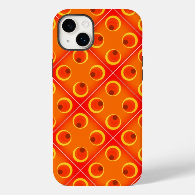 retro orange 1970 Case-Mate capas de iphone (Verso)