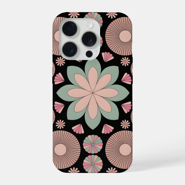 Retro Pastel Floral Mandala Symmetry (Verso)