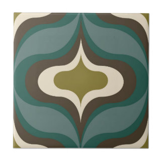 Retro Pattern Brown Green