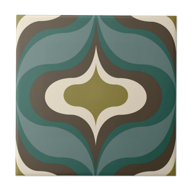 Retro Pattern Brown Green (Frente)