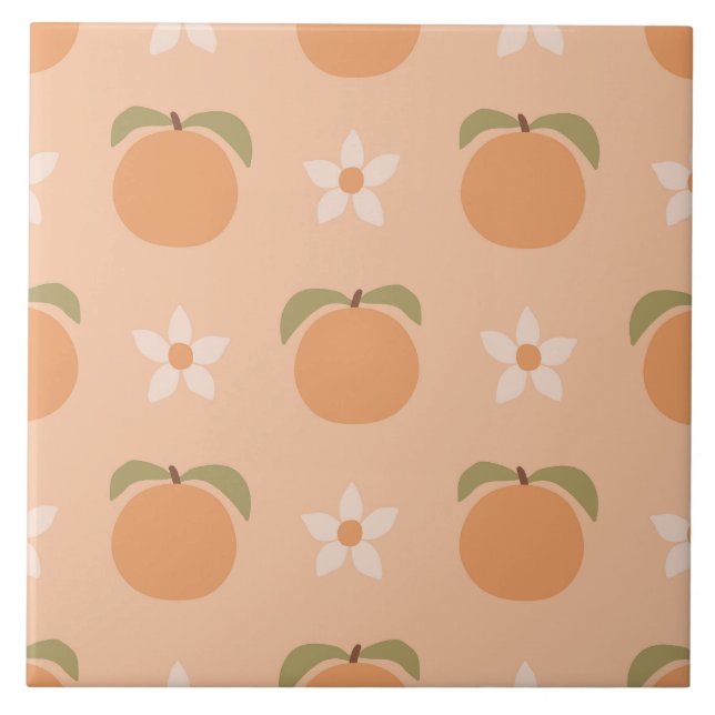 Retro Peach Floral Cute Southern (Frente)