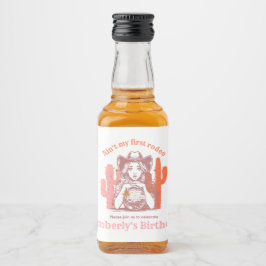 Retro Pink Disco Ball Cowgirl Birthday Party Beer