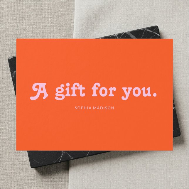 Retro Playful Minimalist Pink Orange Certificate (Criador carregado)