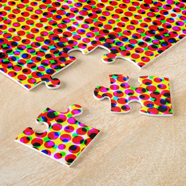 Retro Pop Art Mandala Jigsera Quebra-cabeça (Lateral)