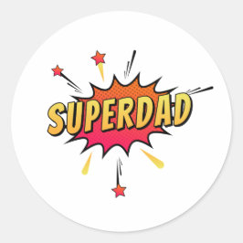 Retro-Pop de BD Simples Superdad | Adesivo