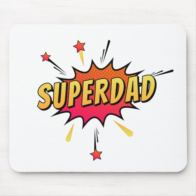Retro-Pop de BD Simples Superdad | Mouse Pad (Frente)