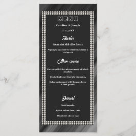 Retro Preto e Branco, Menu Casamento de Pérolas