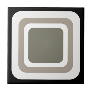 Retro Quadrado Preto Cinza Branco