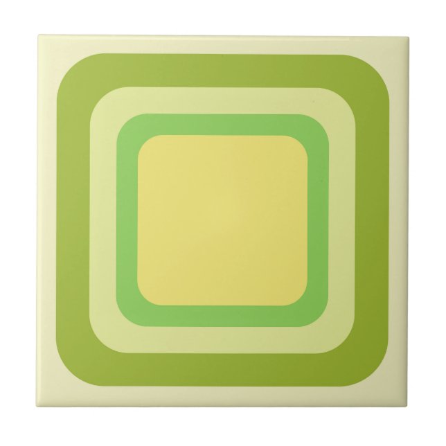 Retro Quadrado Verde Amarelo (Frente)