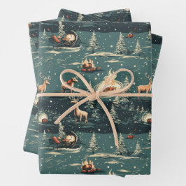 Retro Reindeer Natal