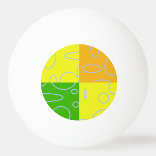 Retro Retro Quad Verde Ping Pong Bola Cor Laranja