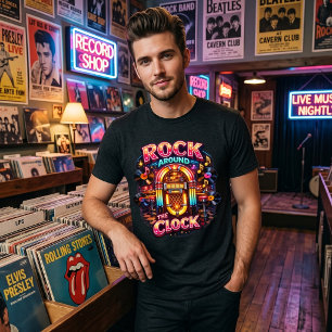 Retro Rock Around the Clock dos anos 50 Caixa de S