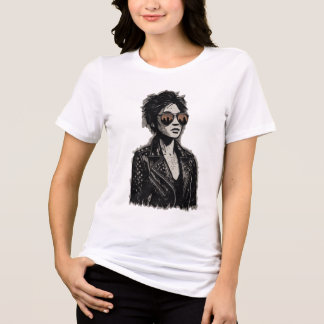 Retro Rock Girl Graphic – Grunge Vintage ArT-Shirt