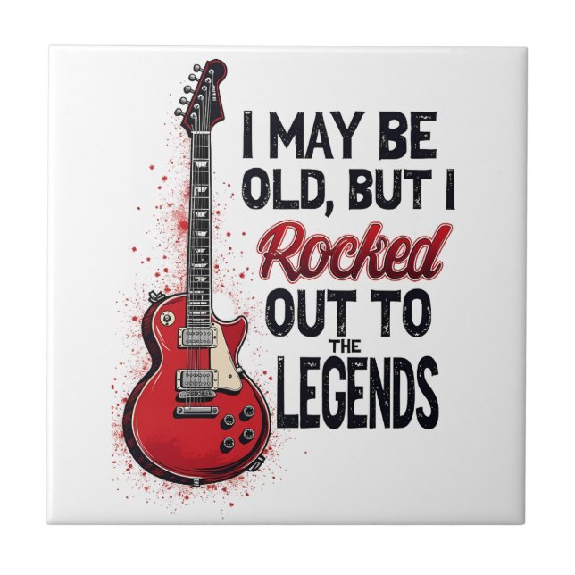 Retro Rock Guitar Classic Music Nostalgia Design (Frente)