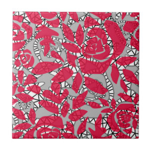 Retro romântico de abstrato sem costura, vermelho