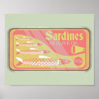 Retro Sardinhas Poster