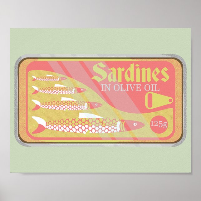 Retro Sardinhas Poster (Frente)