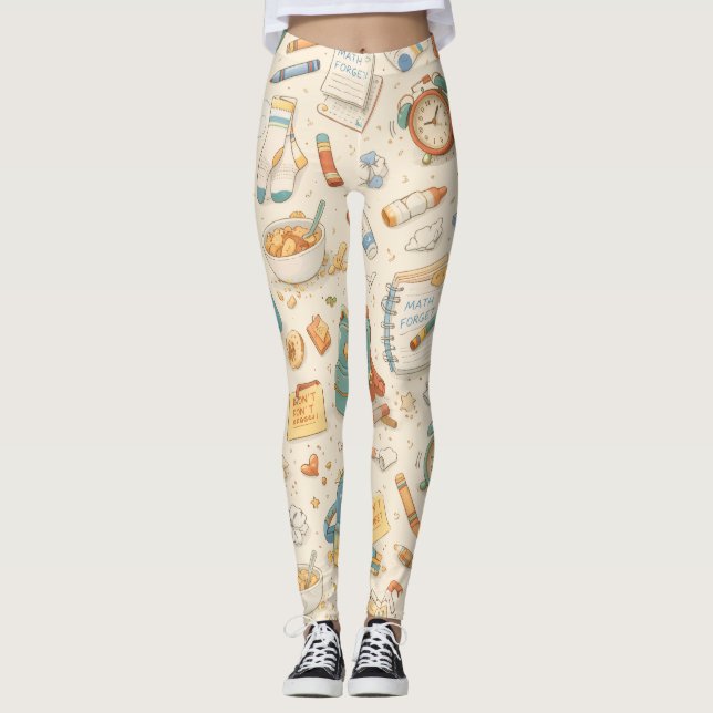 Retro School Morning Chaos Leggings (Frente)