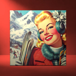 Retro Ski Girl