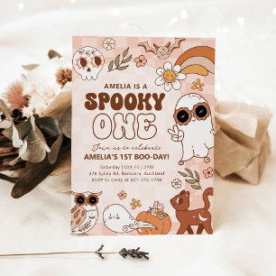Retro Spooky Um Convite De Aniversário De Hallowee
