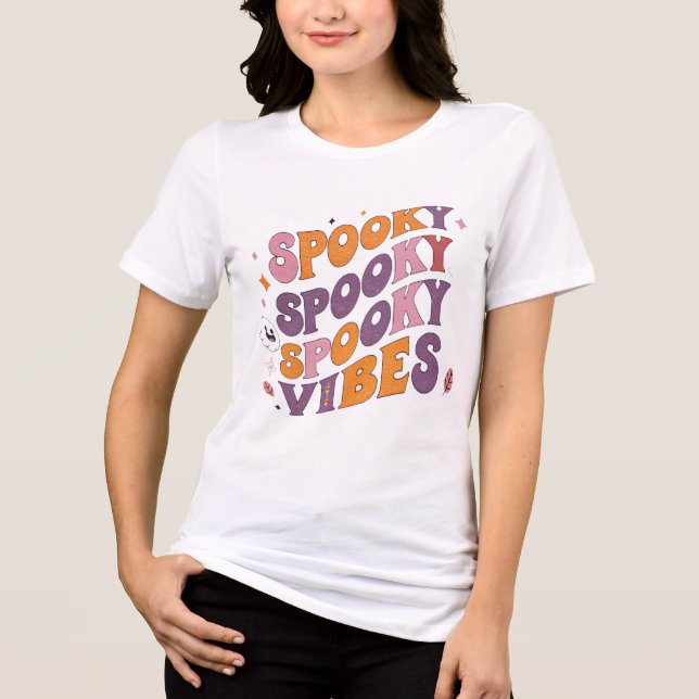 Retro Spooky Vibes Halloween Vintage (Frente)
