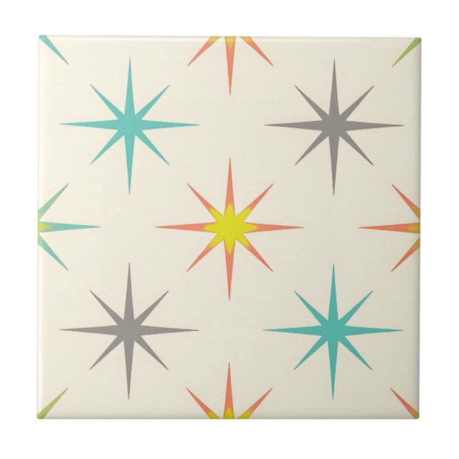 Retro Starburst Mid-Century Pattern (Frente)