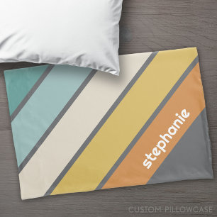 Retro Stripe - chalé e ouro - com nome monograma