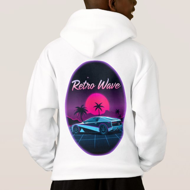 “Retro Synthwave” Back Print Hoodie (Verso)