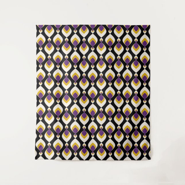 Retro, tapeçaria de ornamento retrô (Frente)