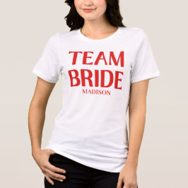 Retro Team Bride Bachelorette Red Pink