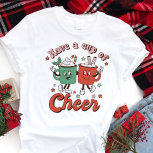 Retro Tenha uma Xícara de Alegria Cacau de Natal