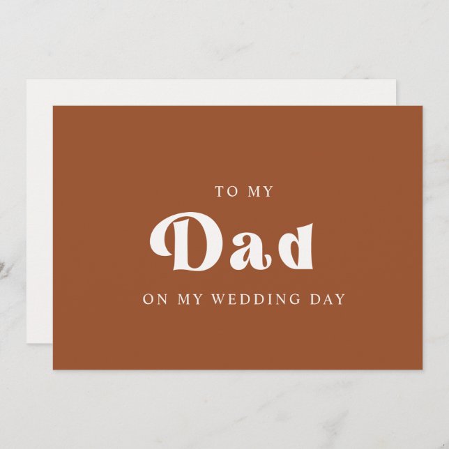 Retro Terracotta para minha pai no dia do meu casa (Frente/Verso)