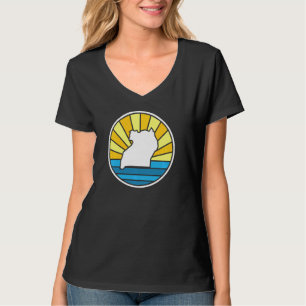 Retro Uganda Sunset 70s Pullover de Vidro Estreito
