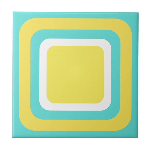 Retro Verde Água Amarelo Branco (Frente)
