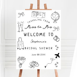 Retrô Viajando de Miss a Sra. Chá de panela