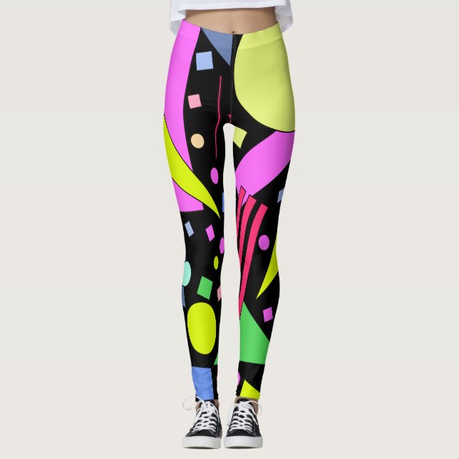 Retro Vintage 80s and 90s Style Leggings (Frente)