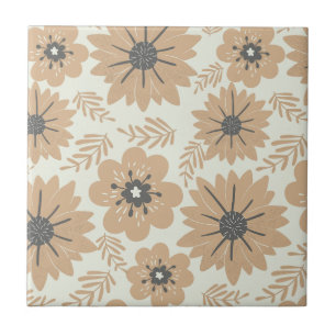 Retro Vintage Brown Floral