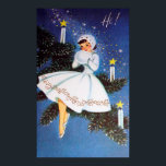 Retro vintage Christmas Holliday lady poster<br><div class="desc">design by www.etsy.com/Shop/VanityFlairDesigns</div>