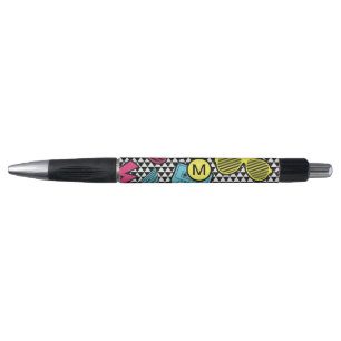 Retro Vintage monograma Colorida Caneta de Profess